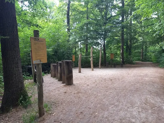 "Trimm-Dich-Pfad" Kräftigungsstation (Pull-Ups)
